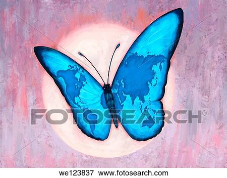 Illustrative image of world map on butterfly wings representing environmental conservation. View Large Photo Image Stock Photo - Illustrative image of world map on butterfly wings representing environmental conservation.. Fotosearch