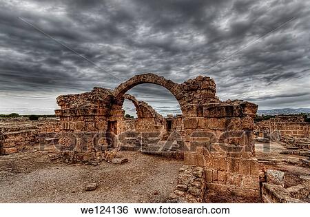 Ruins of an ancient byzantine castle in Paphos archaeological complex, Cyprus. View Large Photo Image Stock Photograph - Ruins of an ancient byzantine castle in Paphos archaeological complex, Cyprus.. Fotosearch