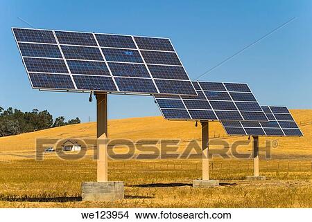 Solar panels at Northern California. View Large Photo Image Picture - Solar panels at Northern California.. Fotosearch