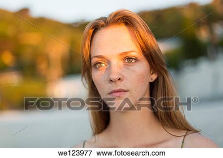 Stock Photo - Young Woman On Beach.. Fotosearch