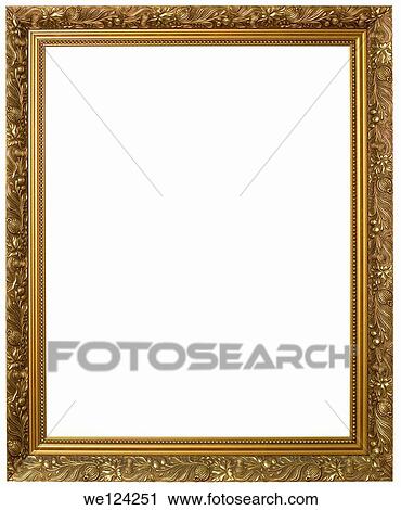 Antique Golden Frame Isolated with Clipping Path. View Large Photo Image Stock Image - Antique Golden Frame Isolated with Clipping Path.. Fotosearch