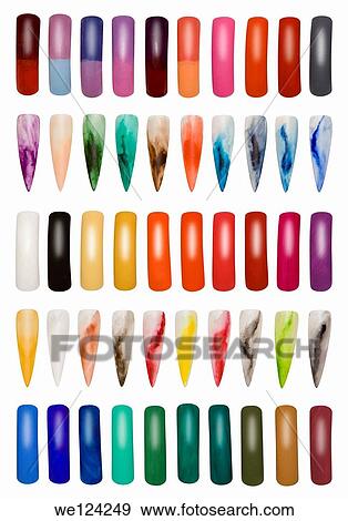 Big Collection of Artificial Finger Nails Isolated with Clipping Path. View Large Photo Image Stock Photo - Big Collection of Artificial Finger Nails Isolated with Clipping Path.. Fotosearch