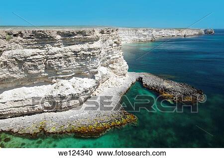 Coastline, peninsula Tarhankut, Tarhan Qut, Crimea, Ukraine, Eastern Europe. View Large Photo Image Stock Image - Coastline, peninsula Tarhankut, Tarhan Qut, Crimea, Ukraine, Eastern Europe.. Fotosearch