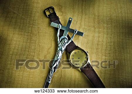 Crucifix on a wristwatch with no hands. View Large Photo Image Stock Image - Crucifix on a wristwatch with no hands.. Fotosearch