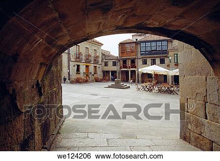 Plaza de la Leña square. Pontevedra, Galicia, Spain. View Large Photo Image Stock Photograph - Plaza de la Leña square. Pontevedra, Galicia, Spain.. Fotosearch