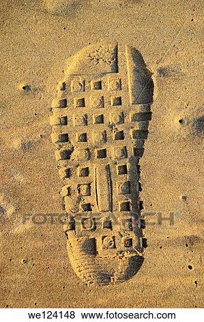 Shoe print, Goa, India. View Large Photo Image Stock Photo - Shoe print, Goa, India.. Fotosearch