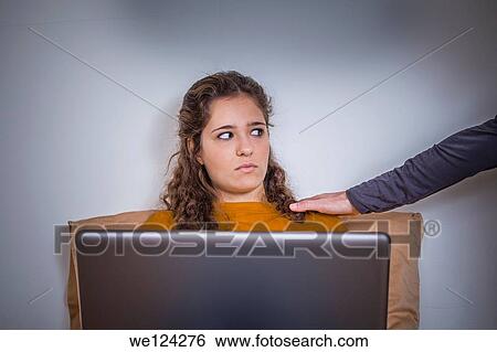 Teen girl, with her laptop computer, and her mother's arm. View Large Photo Image Stock Photograph - Teen girl, with her laptop computer, and her mother's arm.. Fotosearch