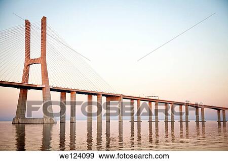 Vasco da Gama Bridge. Lisbon. Portugal. View Large Photo Image Stock Photo - Vasco da Gama Bridge. Lisbon. Portugal.. Fotosearch