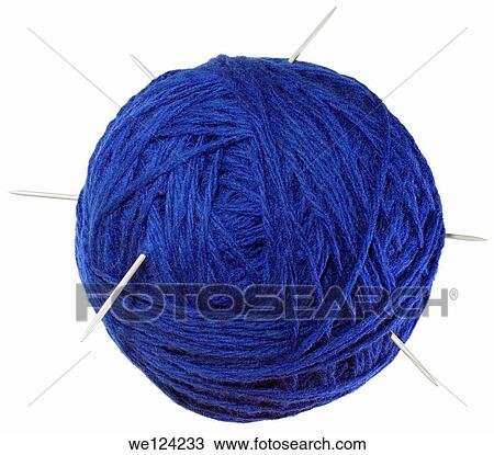 Woolen Clew Ball with Needles Isolated on White Background. View Large Photo Image Stock Image - Woolen Clew Ball with Needles Isolated on White Background.. Fotosearch