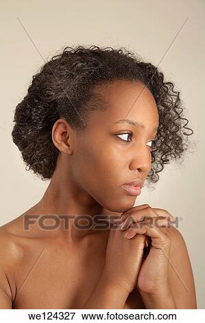 Stock Photo - Young black woman.. Fotosearch