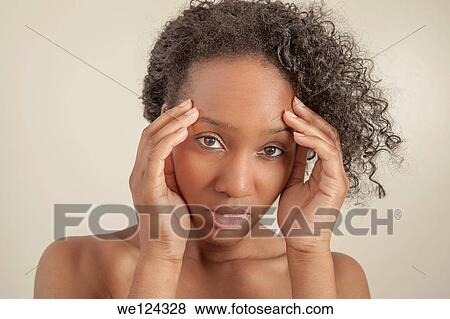 Young black woman. View Large Photo Image Stock Photo - Young black woman.. Fotosearch