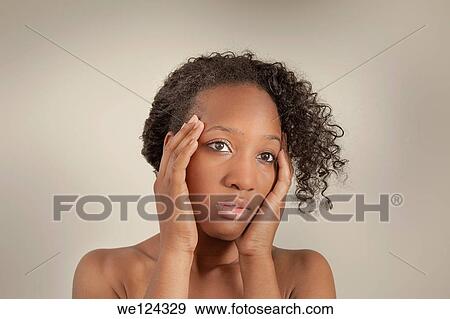 Stock Photo - Young black woman.. Fotosearch