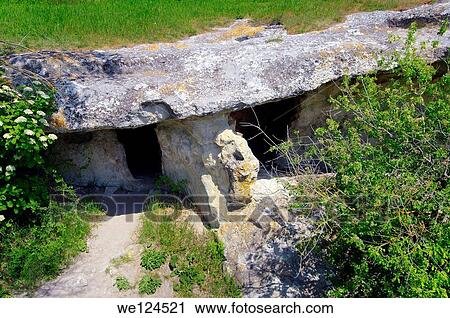 Cave City - Baqla (Bean), Bakhchysarai Raion, Crimea, Ukraine, Eastern Europe. View Large Photo Image Stock Image - Cave City - Baqla (Bean), Bakhchysarai Raion, Crimea, Ukraine, Eastern Europe.. Fotosearch