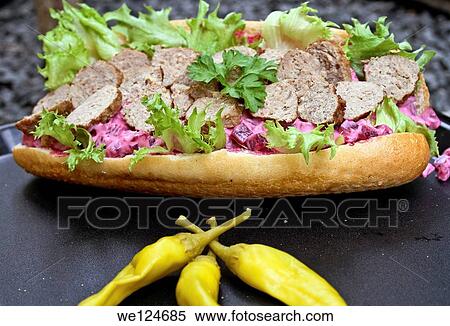 Fresh Sandwich with meat, lettuce and bread. View Large Photo Image Stock Photography - Fresh Sandwich with meat, lettuce and bread.. Fotosearch