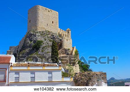 12th century Moorish castle Olvera, Pueblos Blancos ´white towns´, Cádiz province, Andalusia, Spain View Large Photo Image Stock Image - 12th century Moorish castle Olvera, Pueblos Blancos ´white towns´, Cádiz province, Andalusia, Spain. Fotosearch