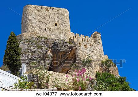 12th century Moorish castle Olvera, Pueblos Blancos ´white towns´, Cádiz province, Andalusia, Spain View Large Photo Image Stock Photo - 12th century Moorish castle Olvera, Pueblos Blancos ´white towns´, Cádiz province, Andalusia, Spain. Fotosearch