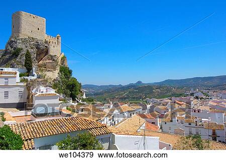 12th century Moorish castle Olvera, Pueblos Blancos ´white towns´, Cádiz province, Andalusia, Spain View Large Photo Image Stock Photo - 12th century Moorish castle Olvera, Pueblos Blancos ´white towns´, Cádiz province, Andalusia, Spain. Fotosearch