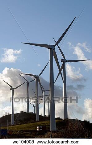A wind power turbine farm View Large Photo Image Stock Photo - A wind power turbine farm. Fotosearch