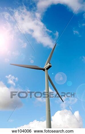 Stock Photograph - A wind turbine Molise region Italy. Fotosearch