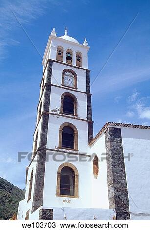Bell tower of Santa Ana church Garachico, Tenerife island, Canary Islands, Spain View Large Photo Image Stock Image - Bell tower of Santa Ana church Garachico, Tenerife island, Canary Islands, Spain. Fotosearch
