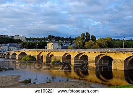 Bridge over Vienne River, Chinon, Indre-et-Loire, Loire Valley, France View Large Photo Image Stock Image - Bridge over Vienne River, Chinon, Indre-et-Loire, Loire Valley, France. Fotosearch