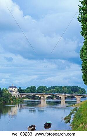 Bridge over Vienne River, Chinon, Indre-et-Loire, Loire Valley, France View Large Photo Image Stock Image - Bridge over Vienne River, Chinon, Indre-et-Loire, Loire Valley, France. Fotosearch