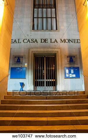 Casa de la Moneda Museum, night view. Madrid, Spain. View Large Photo Image Stock Photo - Casa de la Moneda Museum, night view. Madrid, Spain.. Fotosearch