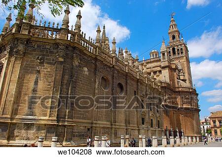 Cathedral and Giralda tower, Seville, Andalusia, Spain View Large Photo Image Stock Photo - Cathedral and Giralda tower, Seville, Andalusia, Spain. Fotosearch
