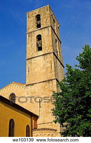 Stock Photo - Cathedrale de Notre-Dame-du-Puy, Grasse worldwide capital of perfumery, Alpes-Maritimes, Provence-Alpes-Côte d´Azur d´azur, France. Fotosearch