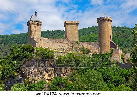 Chateau de Foix castle, Foix, Cathar Country, Ariege, Midi Pyrenees, France View Large Photo Image Picture - Chateau de Foix castle, Foix, Cathar Country, Ariege, Midi Pyrenees, France. Fotosearch