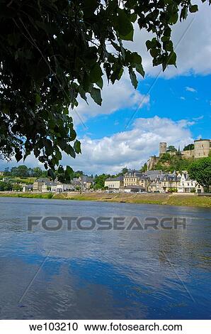 Chinon Castle and Vienne River, Chinon, Indre-et-Loire, Loire Valley, France View Large Photo Image Stock Image - Chinon Castle and Vienne River, Chinon, Indre-et-Loire, Loire Valley, France. Fotosearch