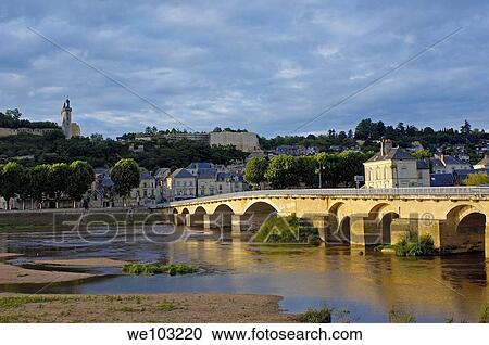 Chinon Castle and Vienne River, Chinon, Indre-et-Loire, Loire Valley, France View Large Photo Image Stock Image - Chinon Castle and Vienne River, Chinon, Indre-et-Loire, Loire Valley, France. Fotosearch
