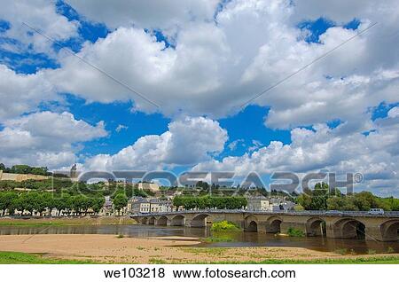 Chinon Castle and Vienne River, Chinon, Indre-et-Loire, Loire Valley, France View Large Photo Image Stock Photo - Chinon Castle and Vienne River, Chinon, Indre-et-Loire, Loire Valley, France. Fotosearch