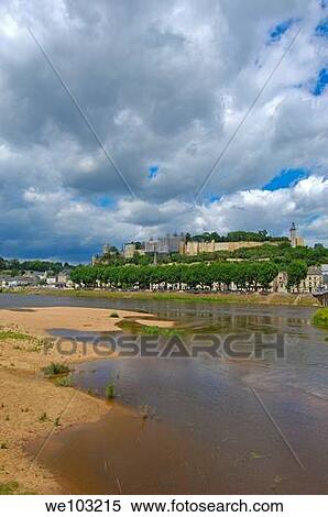 Chinon Castle and Vienne River, Chinon, Indre-et-Loire, Loire Valley, France View Large Photo Image Stock Photography - Chinon Castle and Vienne River, Chinon, Indre-et-Loire, Loire Valley, France. Fotosearch