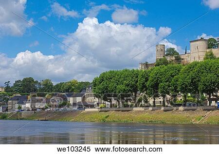 Chinon Castle and Vienne River, Chinon, Indre-et-Loire, Loire Valley, France View Large Photo Image Stock Photography - Chinon Castle and Vienne River, Chinon, Indre-et-Loire, Loire Valley, France. Fotosearch
