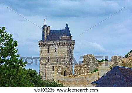 Chinon Castle, Chinon, Indre-et-Loire, Loire Valley, France View Large Photo Image Stock Photography - Chinon Castle, Chinon, Indre-et-Loire, Loire Valley, France. Fotosearch
