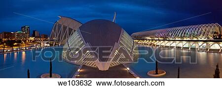 Stock Image - City of Arts and Sciences, Valencia, Spain. Fotosearch