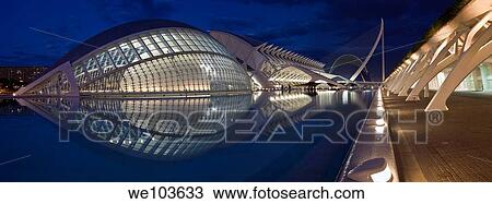 Stock Image - City of Arts and Sciences, Valencia, Spain. Fotosearch