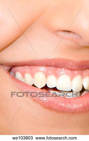 Close up of a woman smile View Large Photo Image Stock Image - Close up of a woman smile. Fotosearch