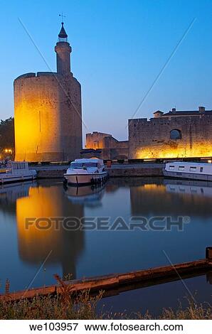 Constance Tower at Dawn Aigues Mortes Petit Camargue, Gard department Languedoc- Roussillon region, France View Large Photo Image Stock Photo - Constance Tower at Dawn Aigues Mortes Petit Camargue, Gard department Languedoc- Roussillon region, France. Fotosearch