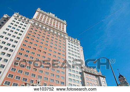 Facade of Espa±a building. Madrid, Spain. View Large Photo Image Stock Image - Facade of Espa±a building. Madrid, Spain.. Fotosearch