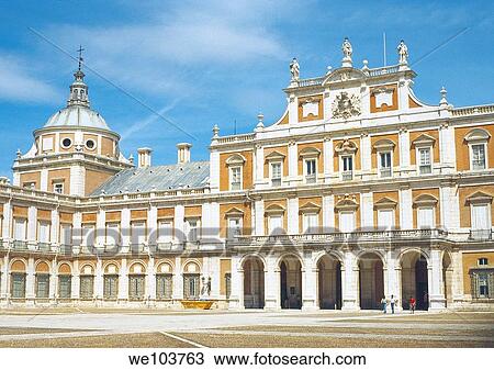 Facade of the Royal Palace. Aranjuez, Madrid province, Spain. View Large Photo Image Stock Image - Facade of the Royal Palace. Aranjuez, Madrid province, Spain.. Fotosearch