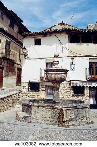 Fountain and square. Pastrana, Guadalajara province, Castilla La Mancha, Spain. View Large Photo Image Stock Image - Fountain and square. Pastrana, Guadalajara province, Castilla La Mancha, Spain.. Fotosearch