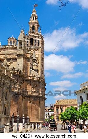 Giralda tower, Seville, Andalusia, Spain View Large Photo Image Stock Photo - Giralda tower, Seville, Andalusia, Spain. Fotosearch