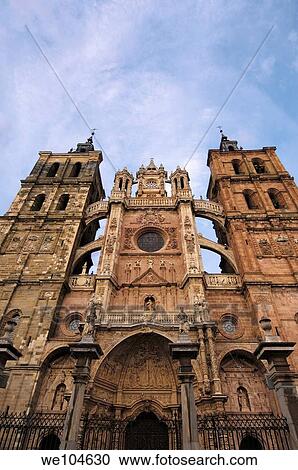 Gothic cathedral of Santa María S XV-XVI, Astorga, Camino de Santiago, León province, Castilla y León, Spain View Large Photo Image Stock Image - Gothic cathedral of Santa María S XV-XVI, Astorga, Camino de Santiago, León province, Castilla y León, Spain. Fotosearch