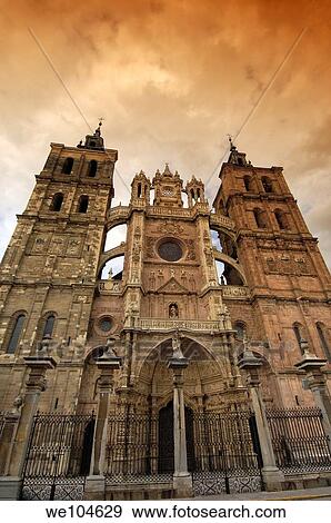 Gothic cathedral of Santa María S XV-XVI, Astorga, Camino de Santiago, León province, Castilla y León, Spain View Large Photo Image Stock Photo - Gothic cathedral of Santa María S XV-XVI, Astorga, Camino de Santiago, León province, Castilla y León, Spain. Fotosearch