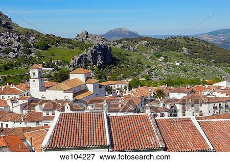 Stock Photo - Grazalema, ´Pueblos Blancos´ (white towns), Sierra de Grazalema Natural Park, Cadiz province, Andalusia, Spain. Fotosearch