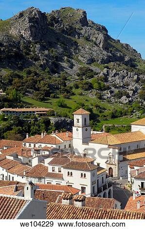 Grazalema, ´Pueblos Blancos´ (white towns), Sierra de Grazalema Natural Park, Cadiz province, Andalusia, Spain View Large Photo Image Stock Photo - Grazalema, ´Pueblos Blancos´ (white towns), Sierra de Grazalema Natural Park, Cadiz province, Andalusia, Spain. Fotosearch