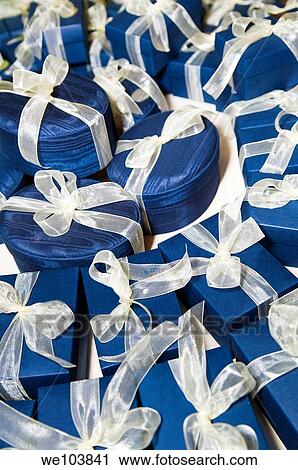 Group of blue gift boxes with ribbons View Large Photo Image Stock Image - Group of blue gift boxes with ribbons. Fotosearch