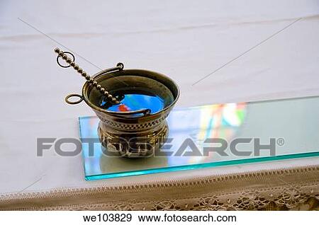 Stock Photo - Holy water in church. Fotosearch